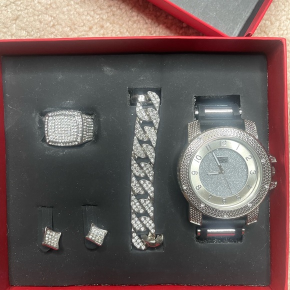 Elegant Silver Jewelry Set for Men - Picture 3 of 6